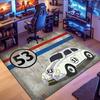 Classic Vintage Car Pattern Rug, Non-slip Rug, Suitable for Living Room, Bedroom, Game Room, Computer Room and Home Décor.