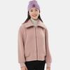UNIQLO Minimalist Zip Collar Long Sleeve Dropped Shoulder Fleece Jacket Women jackets Light-Pink UQ441833-10