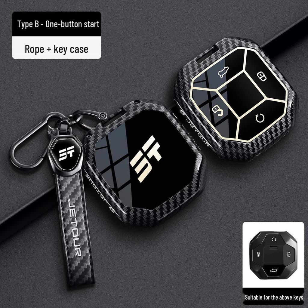 Jetour Traveler 23-26 Key Case: New Chery Traveler Metal Shell with Buckle for Cross-border Use