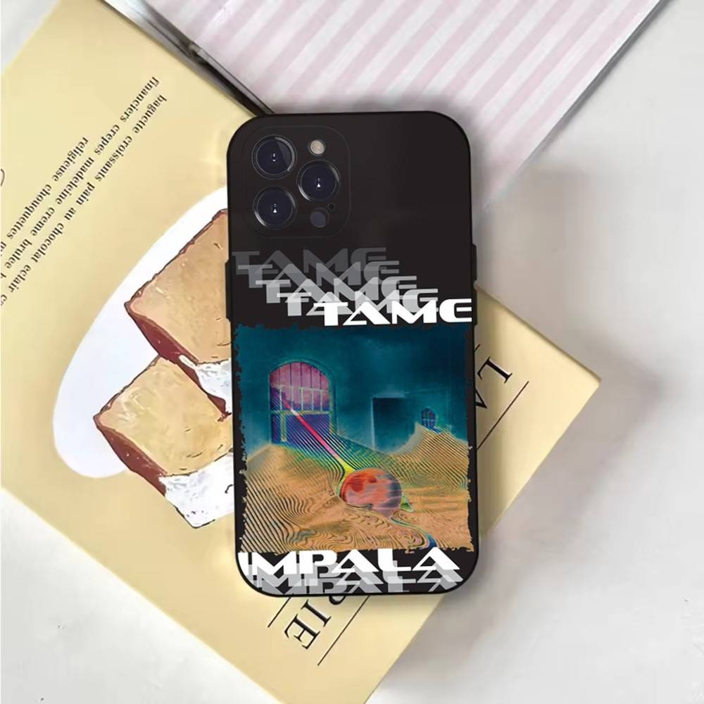 T-Tame Impala Handyhülle Für iPhone 6,17,16,15,14,13,12,11 Plus,Pro Max,XS,X,XR,SE,Mini,8,7,Weiches Silikon Schwarzes Cover