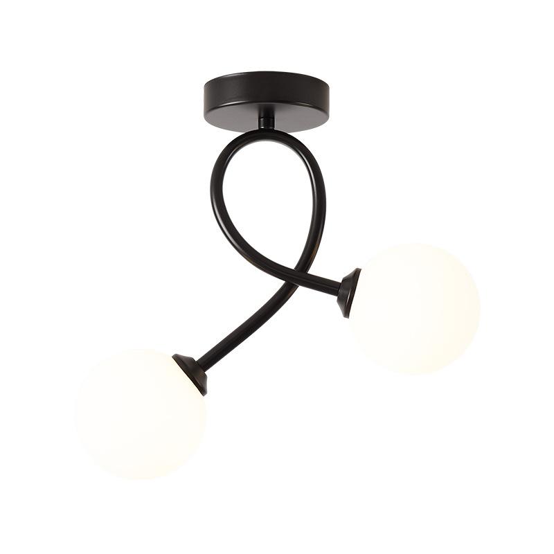 Modern Glass Ceiling Light Minimalist Black Gold Ceiling Lamp Indoor Lighting Hallway Aisle Balcony Entryway Cloakroom Fixtures