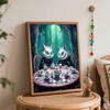 Disney Cheshire Cat tea party oil painting art painting kit handmade diy gift home decoration wall art craft set for living room decor