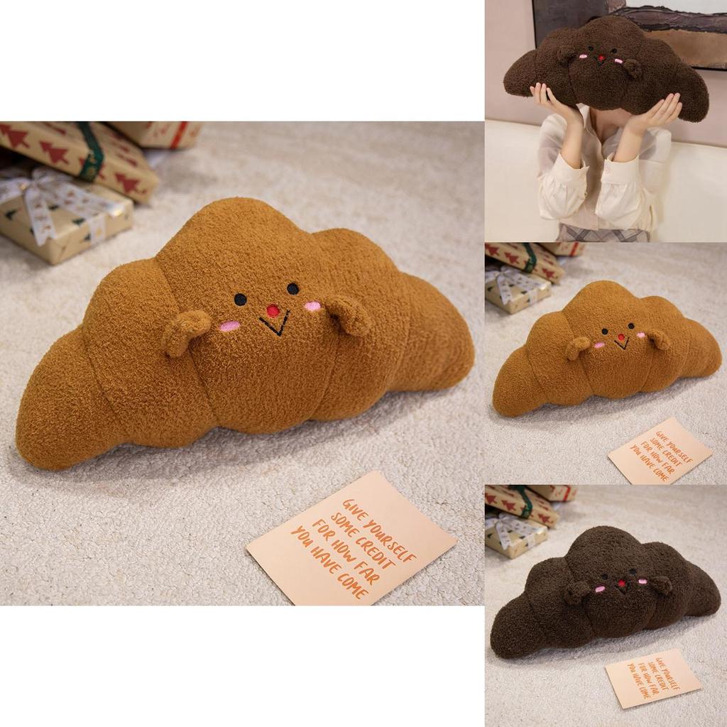 Cute Croissant Pillow Plush Cushion For Teen Bedroom Decor