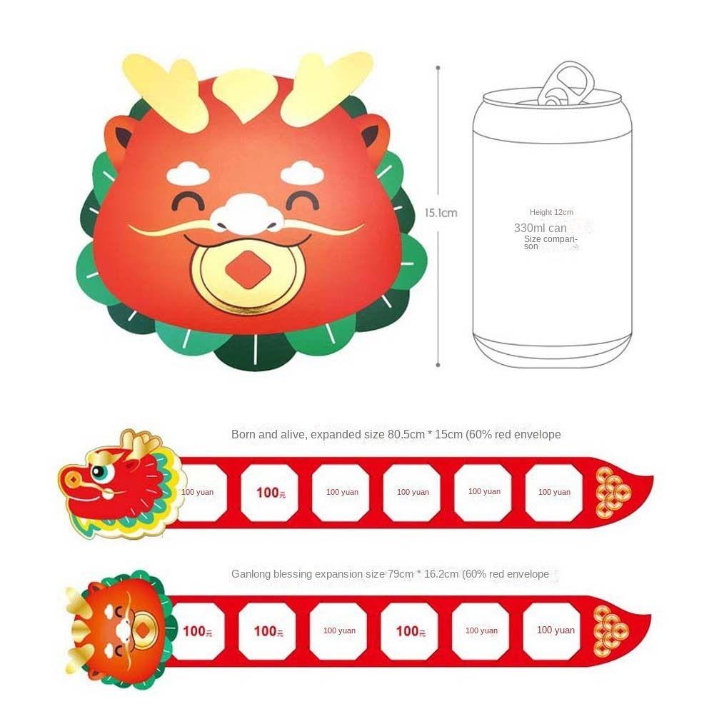2024 Chinese Dragon Year Chinese Folding Red Envelope Spring Festival Supplies  Celebration Party