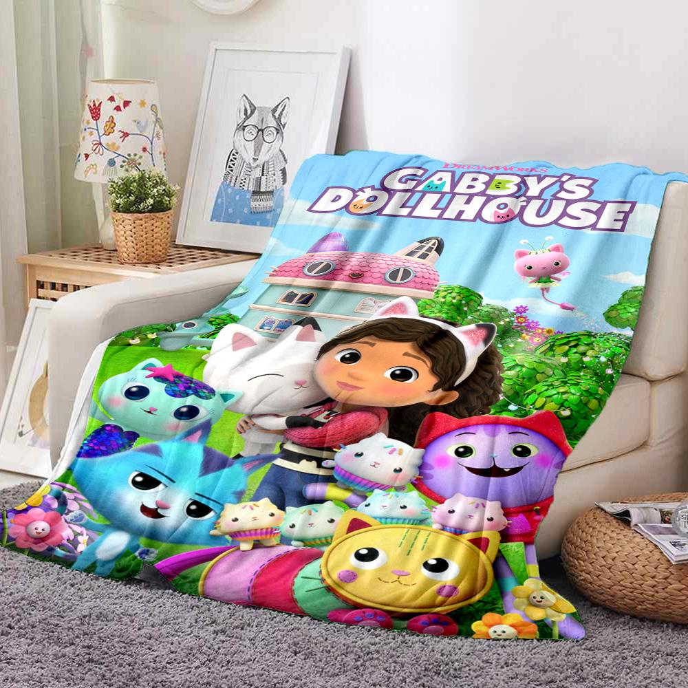 Dollhouse Adventure Flannel Blanket Throw Blanket Soft Warm Sofa Bed Camping home Decor Unique Christmas Gift C9261290