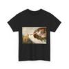 Unisex Cat Creation of Adam Shirt - Michelangelo Parody Tee - Cat Meme - Art Cat T-Shirt - Renaissance Pet Humor - Cat Lover Gift Cotten Tee