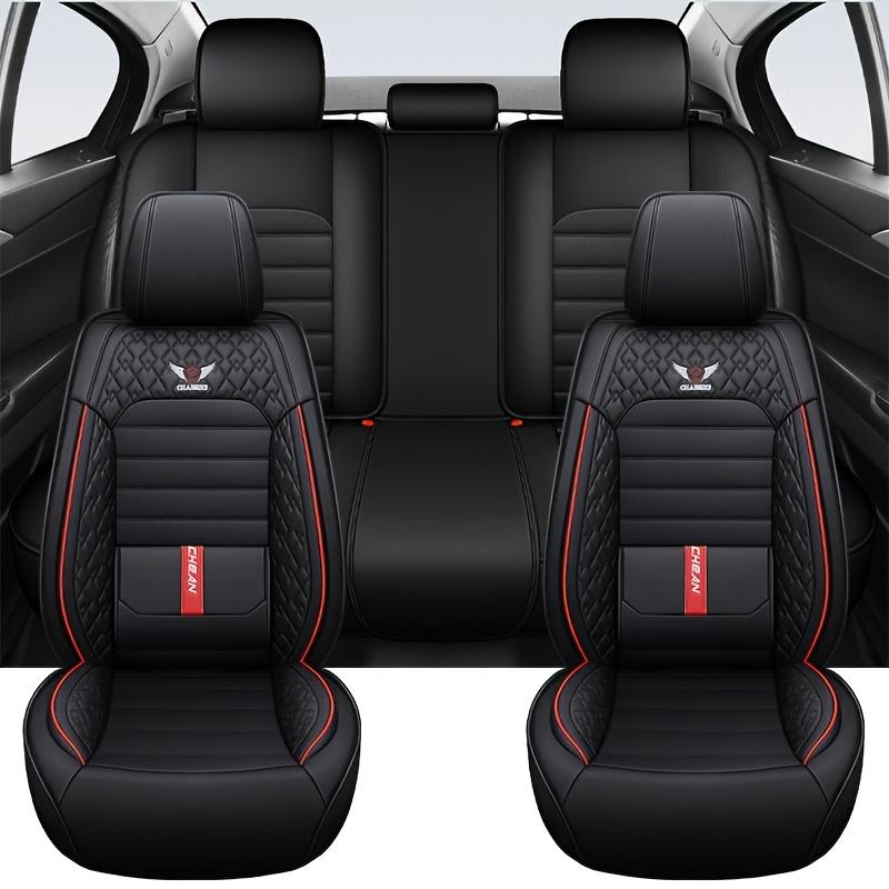 5-Seat Car Seat Cover Complete Set – Fits 95% of All 5-Seaters (Cars, SUVs, Vans) – Premium PU Leather, Breathable – All-Season Seat Protection