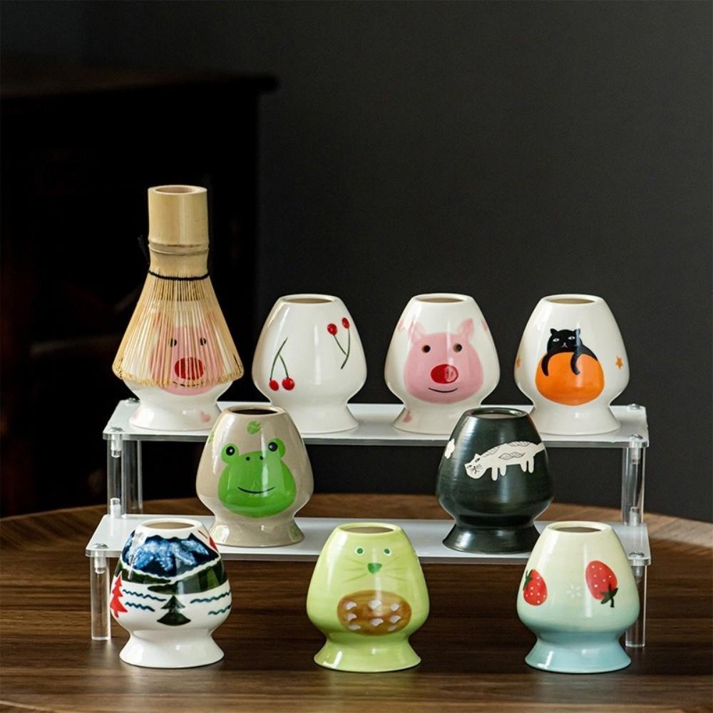 Ceramic Matcha Whisk Holder Cartoon Whisk Holder Japanese Matcha Whisk Container  Home Teahouse