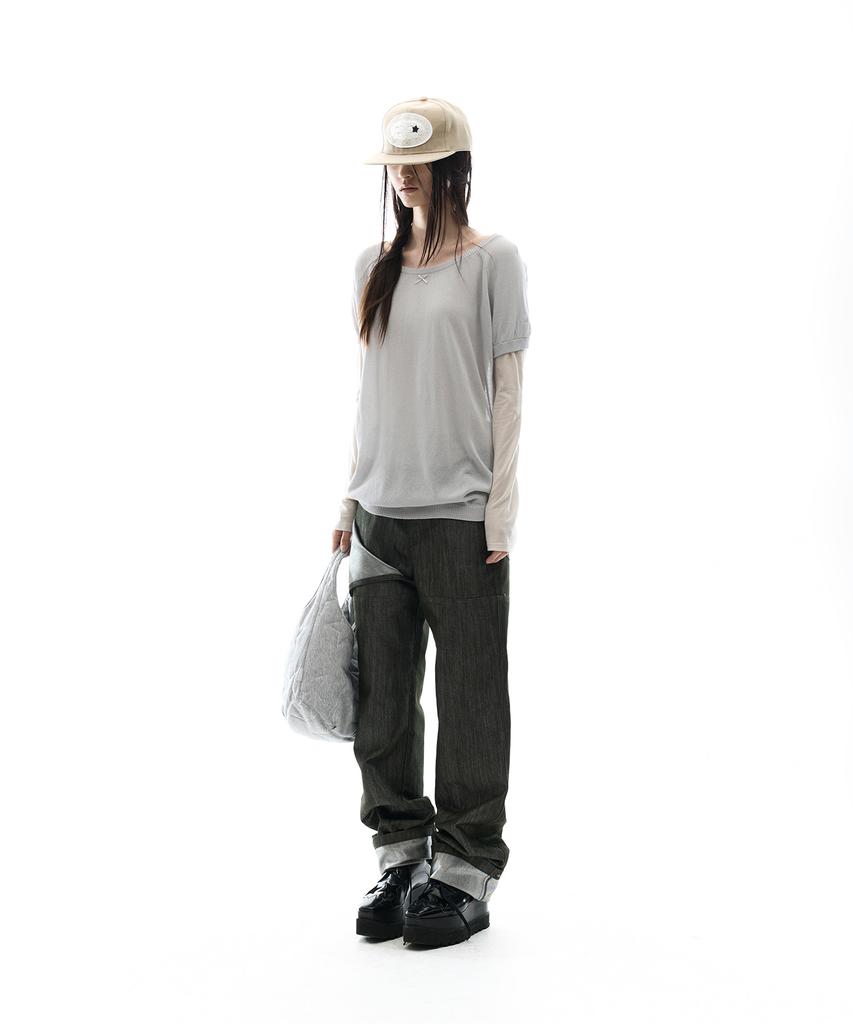 OJOS Metal Denim Pants / Khaki