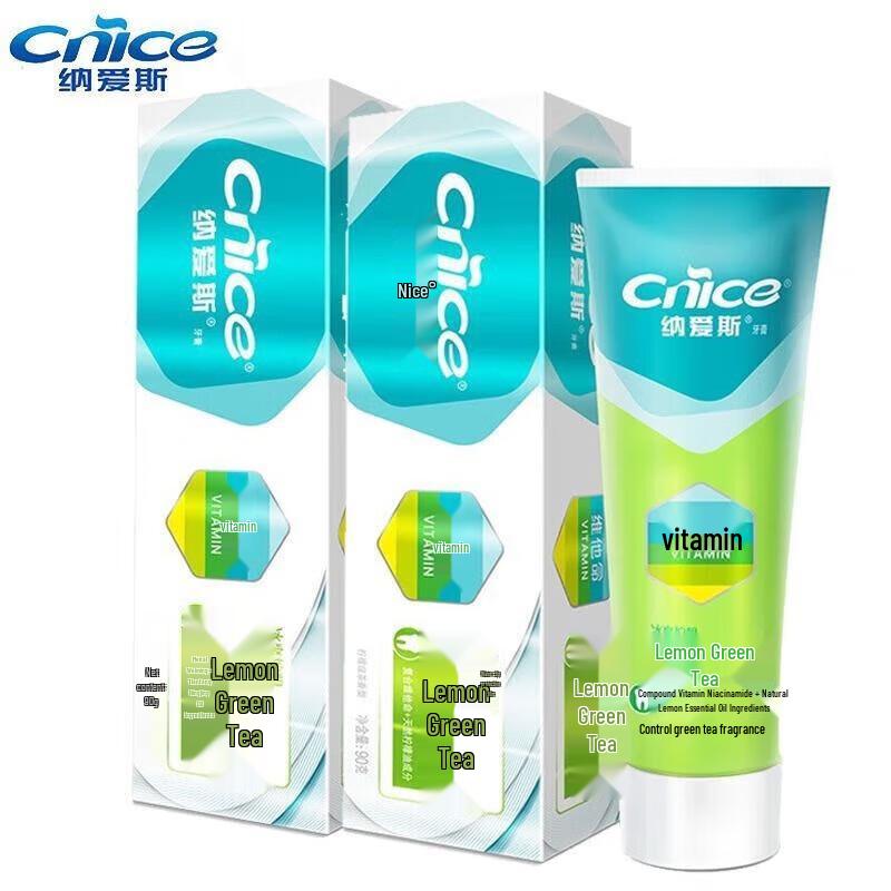 NICE Lemon Green Tea Toothpaste, 165g Twin Pack