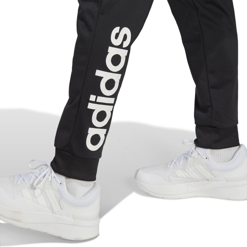 Adidas Tracksuit Set with Linear Logo and M Tricot, ECT04, Men's, Black/White/Black/White (IC6775),