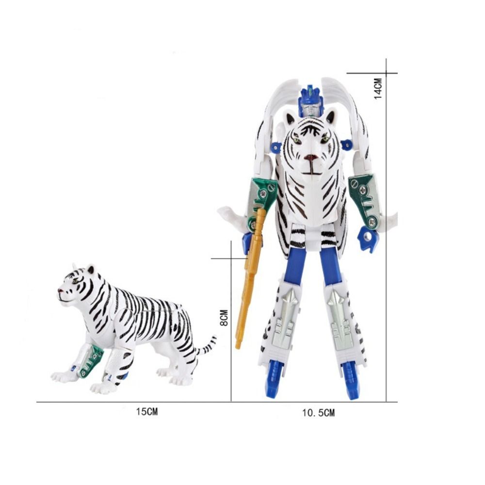 Tiger Eagle Deformation Action Figure Zoo Tiger Model Transformation Toy Children Gifts