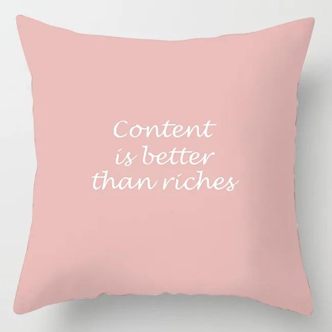 Pink Leaf Feather Pillowcase Office Living Room Home Pillowcase Car Ornaments