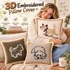 Nordic Style Embroidered Cushion Cover Embroidery Design Sofa Cushion Pillow  For Bedroom