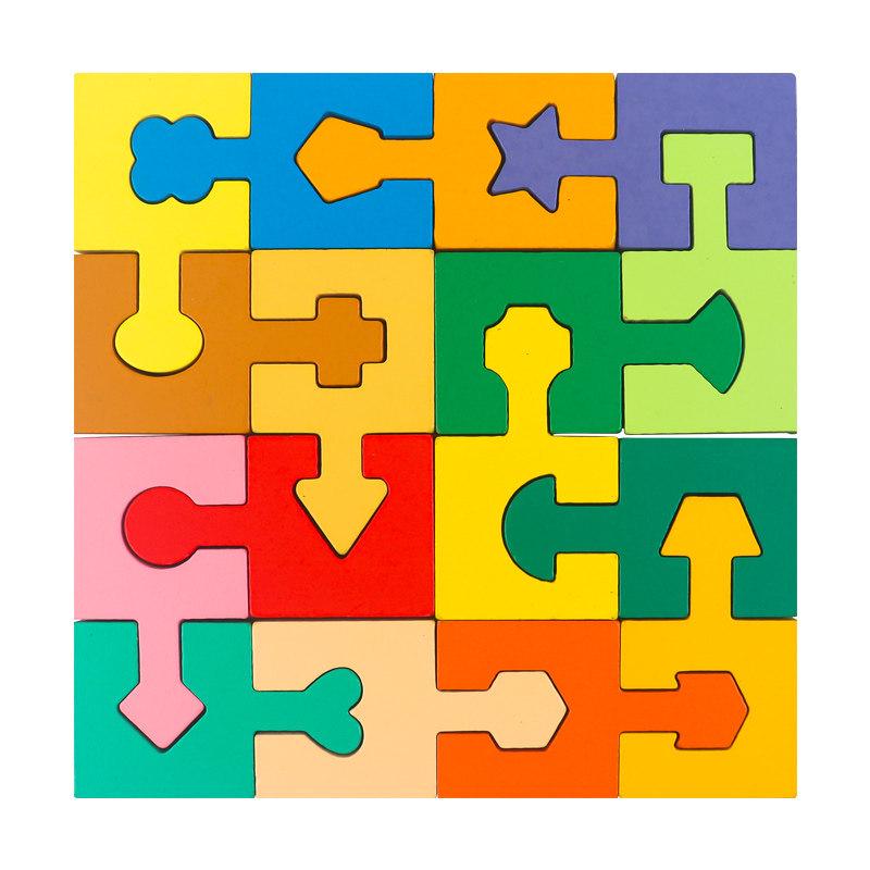 Montessori Geometric Shape Matching Blocks: Develop Hand-Eye Coordination & Logical Thinking in Kids