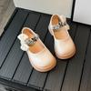 Sweet and Cute Leather Shoes for Girls Elegant Appliques Bow-knot Princess Wedding Party Shoe Child School Birthday Shoes I05208