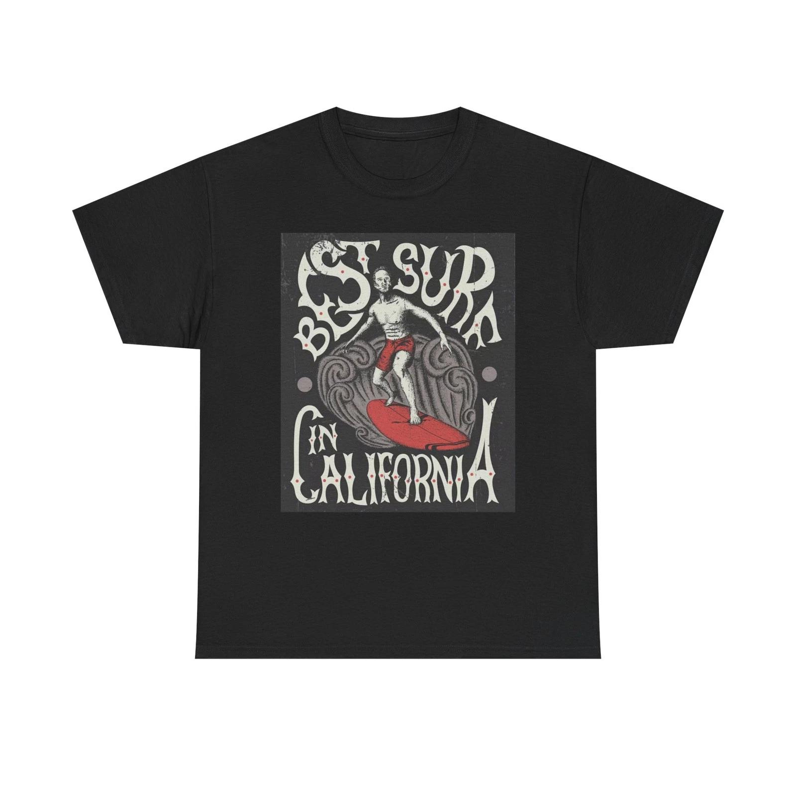 Best Surf In California Graphic T Shirt Brand New Cotton Tee 2XL
