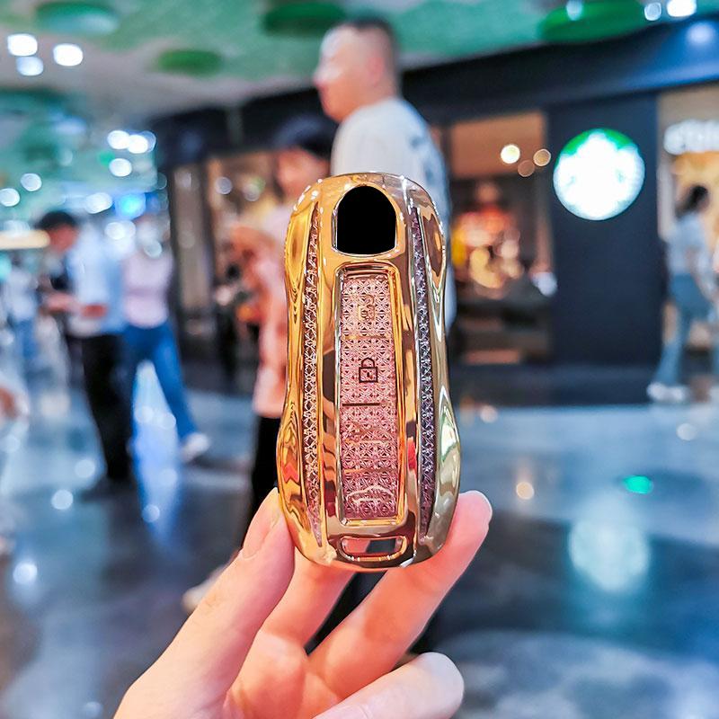 AABKT1 Car key case cover shell for Porsche Cayenne Panamera Macan taycan 911 718 macan car key bag cars accessories key accessories