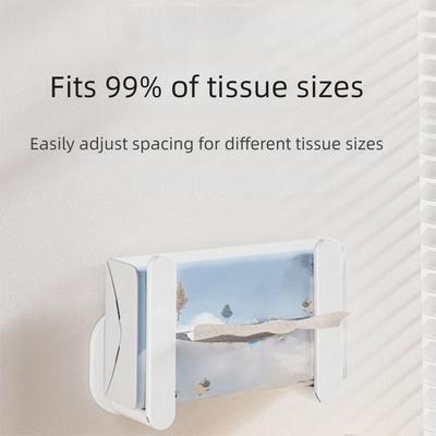 2 Pieces Plastic Refrigerator Telescopic Storage Rack Space Saving Adjustable Wet Wipes Storage Rack Wall Mounted
