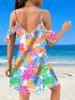 Summer 2026 Tropical Off-Shoulder Beach Dress for Europe and America