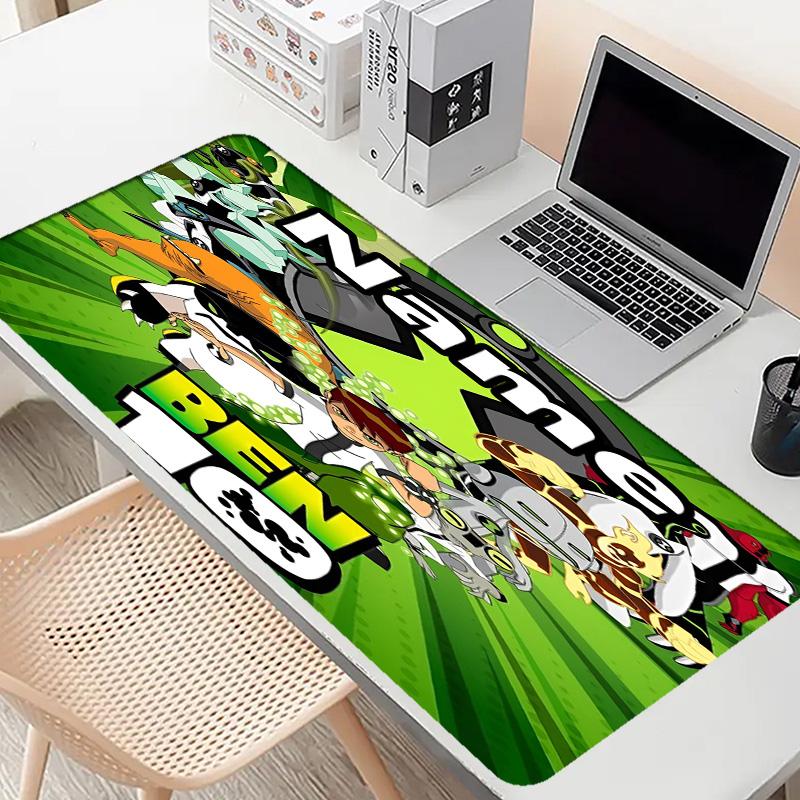 Custom Name Personalized Ben 10 Cartoon Pattern Mousepad, Laptop PC Desk Mat, Decorative Desk Mat for Home Keyboard Pad Gift