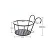 Iron Art Hanging Baskets Flower Pot Balcony Plant Round Racks Railing Fence Outdoor Window Bonsai Home Garden Decoration