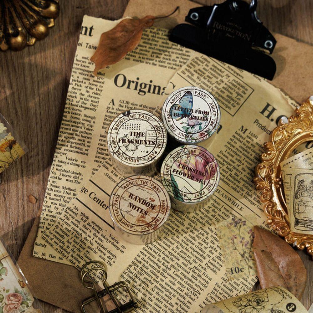 DIY Die-Cut Tape About the Past Series Decorative Paper Tape Vintage Washi Tape  Journal Decor