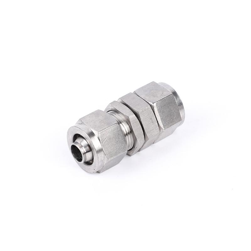 304 Stainless Steel Fast Twist Through Board Type Fitting OD 4/6/8/10/12/14/16mm Hose Equal Diameter Straight Joint