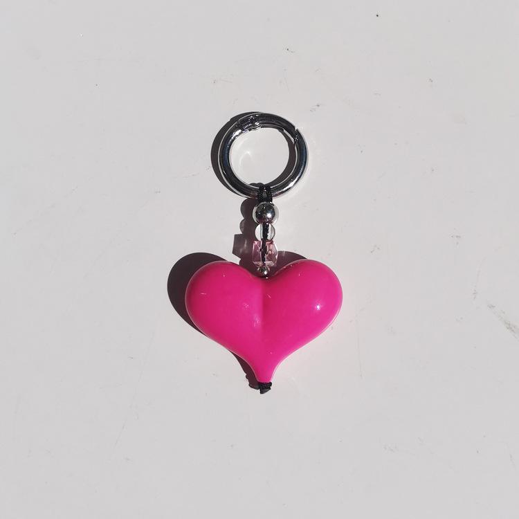 Koreanischer Stil Harz Rose Rotes Herz Schlüsselanhänger & Tasche Anhänger Schmuckstück