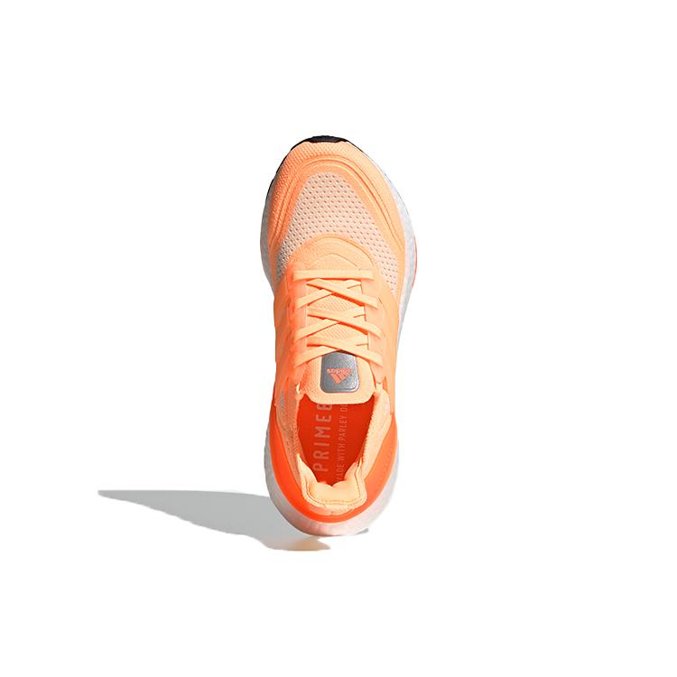 New Adidas Ultra Boost 21 White Acid Orange Women's FZ1917