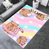 Capybara Playful Summer Office Carpet Soft Polyester Entrance Carpet Washable Non slip Machine Washa