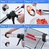 304 Stainless Steel Jerky Gun Handmade Sausage Maker Portable Sausage Stuffer Manual Operation Meat Pusher Kit