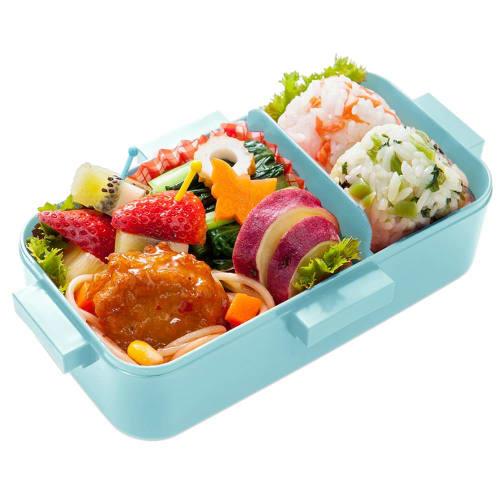 Skater Bento Box, 530ml, Single Tier, Made In Japan, for Women, with 4-Point Locking Closure, Leak-Resistant, Dishwasher and Microwave Safe, Crayon Sh