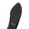 IK Plus Center Seam Flat Pumps, 4025-25, Women's, Black Suede, Size 21.5 cm, 3E