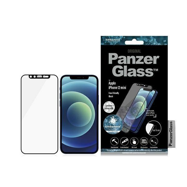 Szkło hartowane do iPhone 12 Mini PanzerGlass CamSlider AntiBacterial Czarne