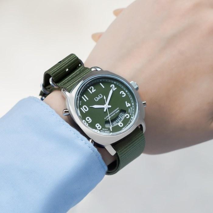 [Citizen Q&Q] Watch Q&Q Analog-Digital 50m Water Resistant A38A-003PK Green