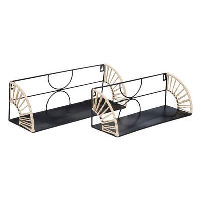 Set of 2 "Miléva" Metal Wall Shelves Atmosphera
