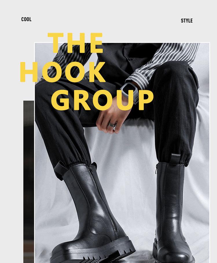 Pánské módní kotníkové boty s kulatou špičkou a vysokým svrškem 70181-R podzim 2024