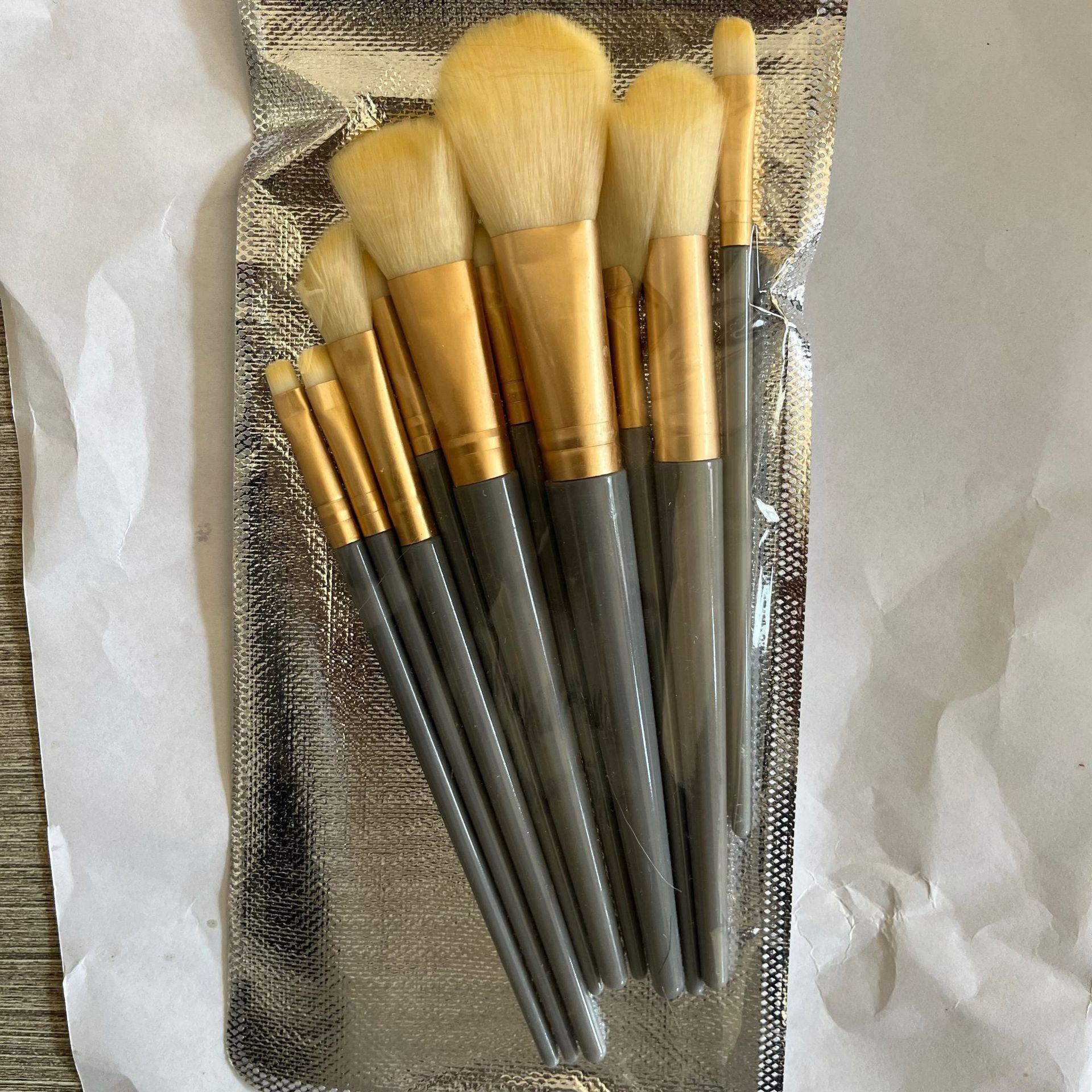 Blue Bridge 10-Piece Makeup Brush Set Soft Powder Brush Eyeshadow Brush Fiber Bristle Soft Bristle Tool Blue Bridge10Support Smal