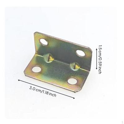 Corner Bracket, 90 Degree Metal Support, L Shaped Connector, Cabinet, Shelf 3x1.5cm 200pcs