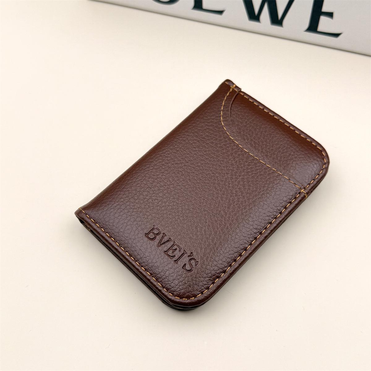 Men s Genuine Leather Thin Card Holder - Small, European & American Style