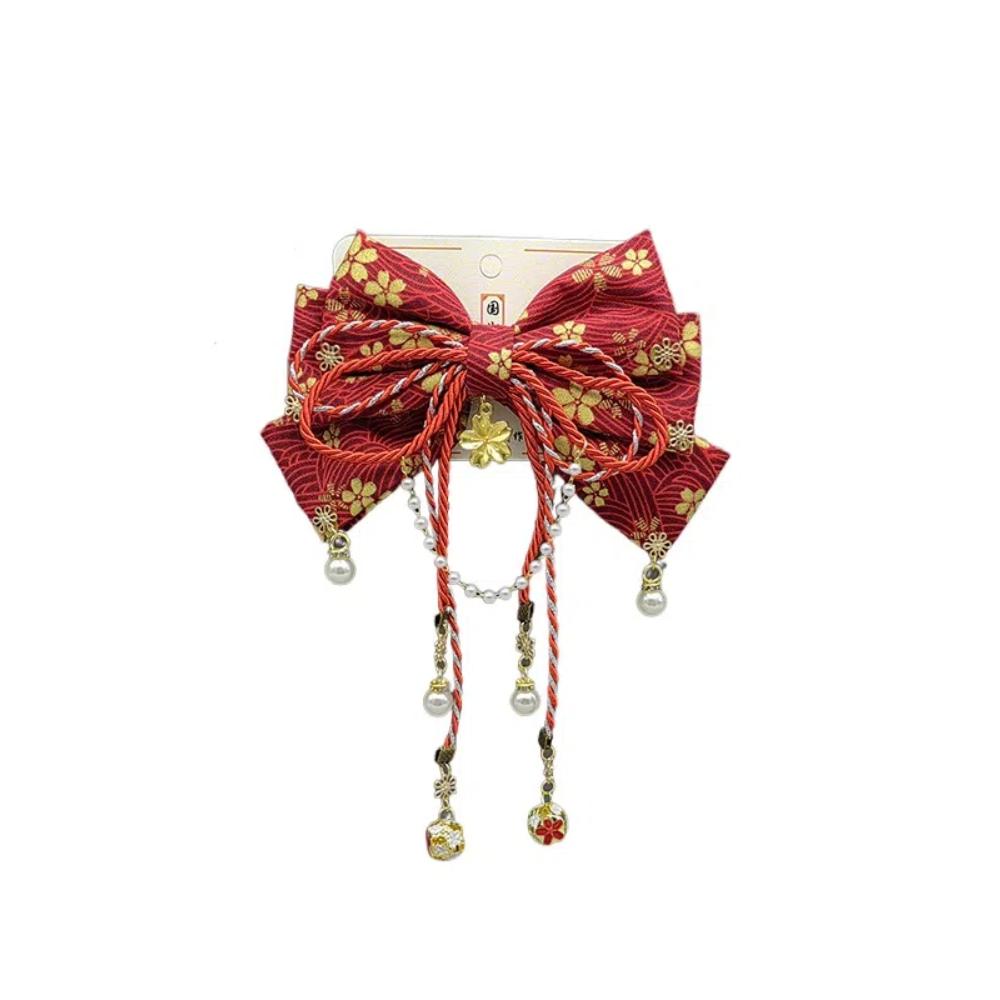 Retro Kimono Barrettes Japanese Style Bowknot Hair Clip Exquisite Side Clip  Lolita