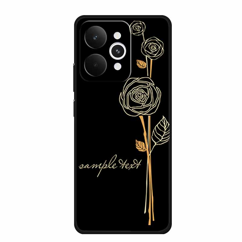 For Realme 15 15 Pro 5G Black Case 3D TPU Silicone Soft Back Cover For Realme C15 6.5" Funda Emboss Relief Flowers Bag Casing