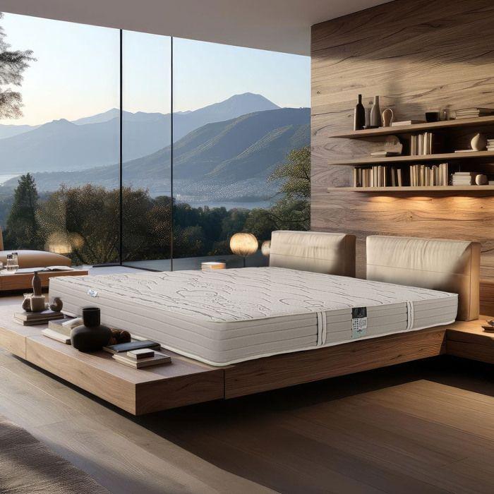 Matelas 180x200 cm,OrganicCotton,24cm,mémoire de forme,indépendance du couchage,face été/hiver
