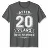 20th Wedding Unisex T Shirt Anniversary Gifts For Husband Or Wife After 20 Years