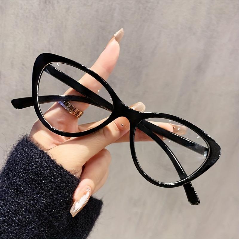 Minimalist Fashion Cat Eye Frame Glasses with Clear Lenses