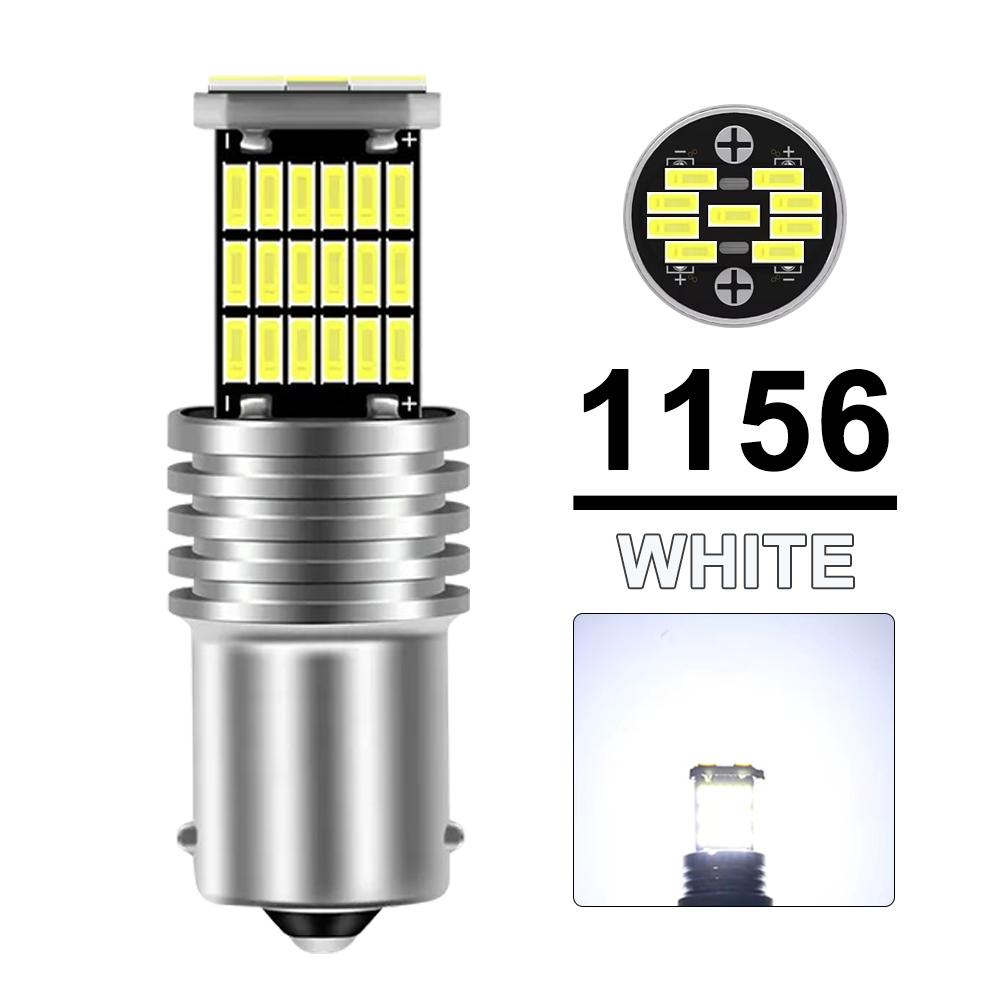 2/4/8 PCS P21W BA15S 1156 BAY15D 1157 LED Bulb 12V 24V 4014-45SMD 1000LM Super Bright Car Brake Parking Turn Signal Lights Amber
