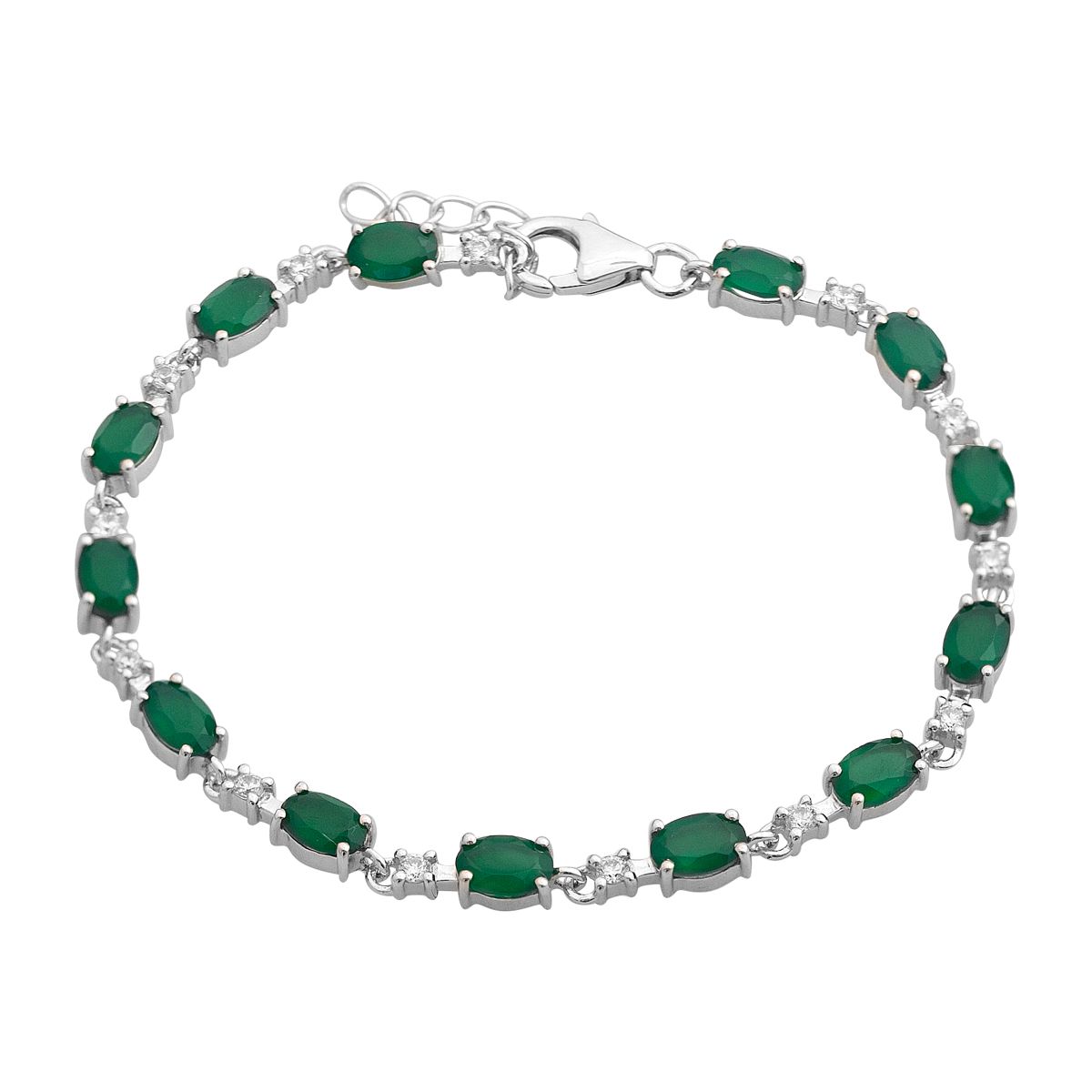 

Серебряный браслет с натуральным агатом 6.205ct, вес изделия 7,17 гр (2173342) 17-20cm