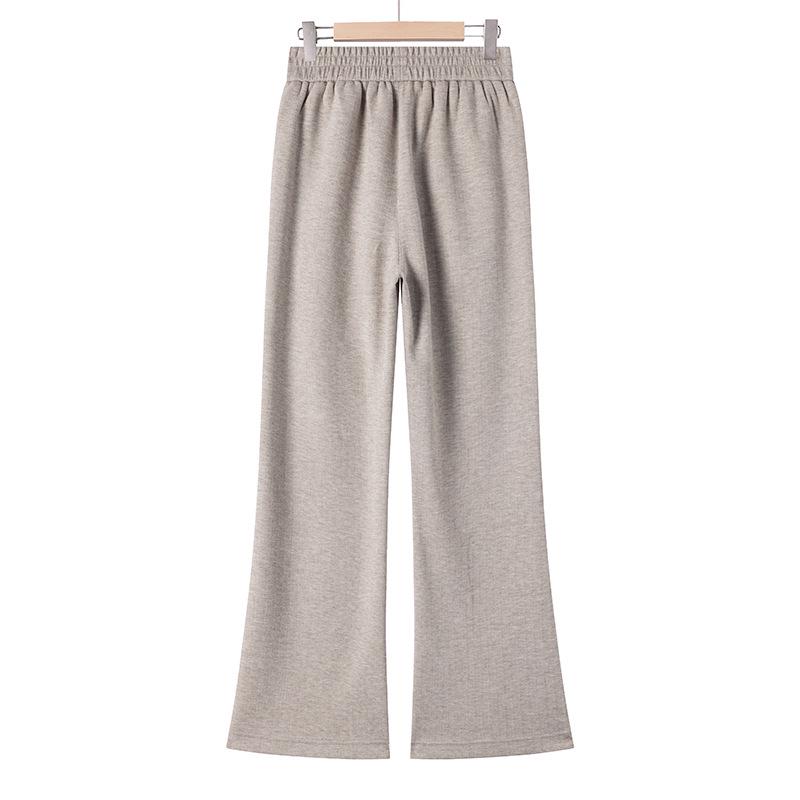 

2025 Slim Fit Versatile Micro Flare Pants for Middle-Aged & Elderly: Loose, Breathable, Fashionable Design 5XL (150-165 jin) бежевий