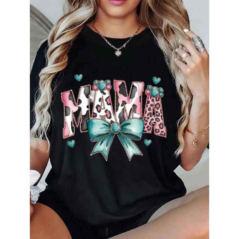

Women s Plus Size Good Friday & Mother s Day 2D Print Tee Short Sleeve Round Neck Casual All-Season Top S